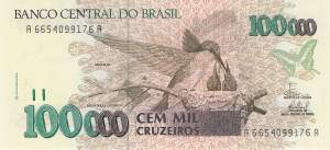100000 Cruzeiros 1990